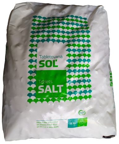 Tabletovaná soľ 25 kg balenie